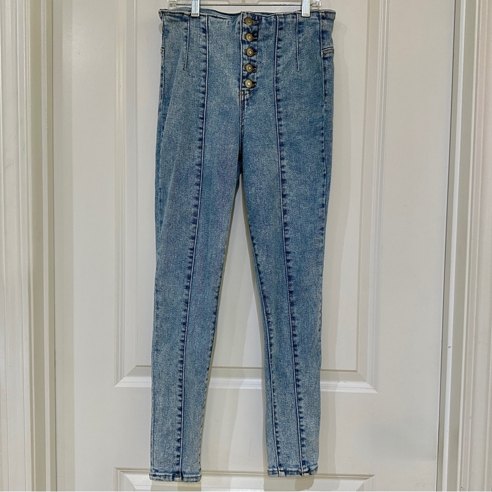 NO BOUNDARIES ladies juniors Y2K look‎ button fly jeans size 9